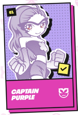 Captain Purple, Yujin’s comic alter ego in IVE HERO OFFICE