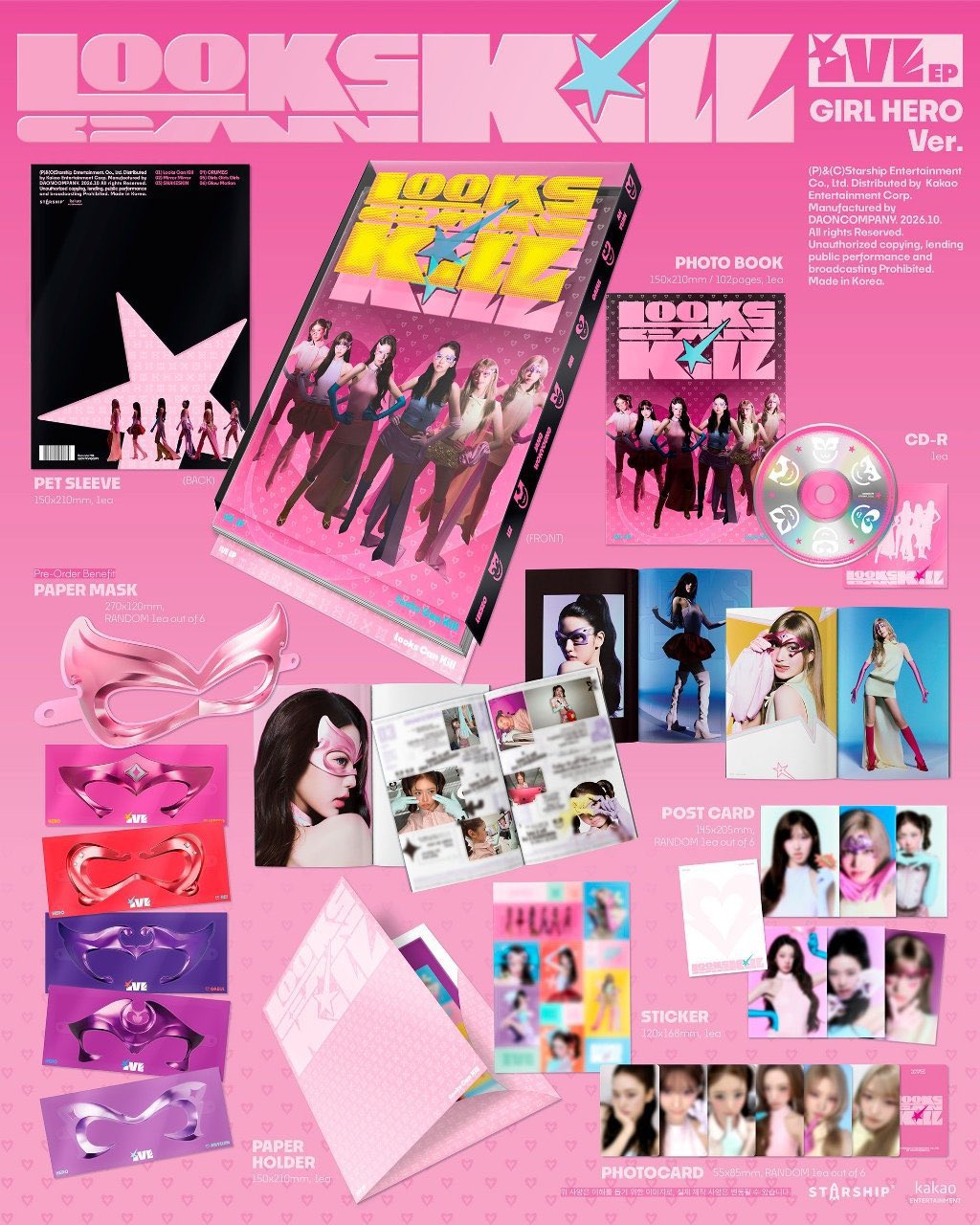 GIRL HERO edition album contents and paper masks