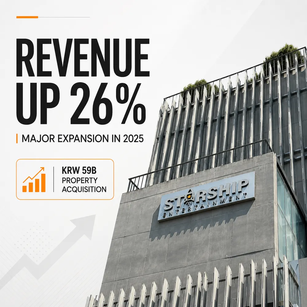 Starship Entertainment's revenue increased in 2025 while profit declined during a year of major expansion